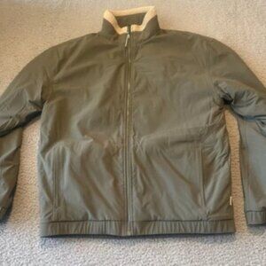 Vuori Men's Reversible Morrow Full Zip Jacket In Toast Size 2XL